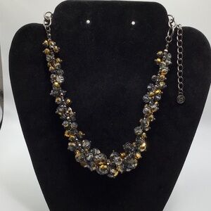 Simply Vera Vera Wang Gold and Black Crystal Necklace
